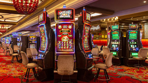 Slots carousels on GSR casino floor.