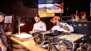 Pigs and Pinot 2024 pork carbonara station