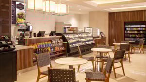 Photo of Second St. Marketplace inside GSR interior view of counter and seating