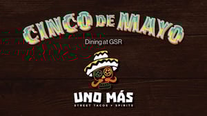 web banner for Cinco de Mayo at Uno Más