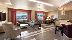 Chairman Suite view of living and dining areas.