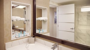 Sierra Director Suite view of washroom vanity. 