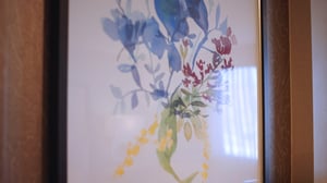 Sierra King Room detail view of wall art.