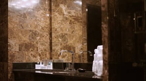 Summit Two Queen Room detail view of washroom vanity.