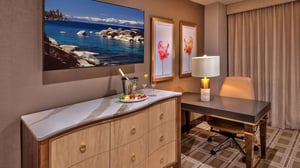 Vista Two Queen Room view of dresser and desk