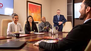 Business meeting in the Executive Board Room.