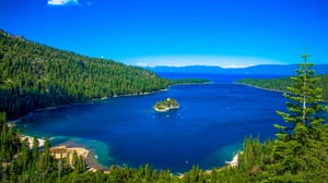 Photo of Emerald Bay at Lake Tahoe.