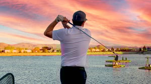 image of golfer at Grand Bay Driving Range