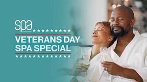 web banner for Veterans Day Spa Special