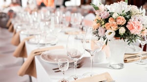 image of wedding reception table setting